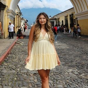 Free People Yellow Dress